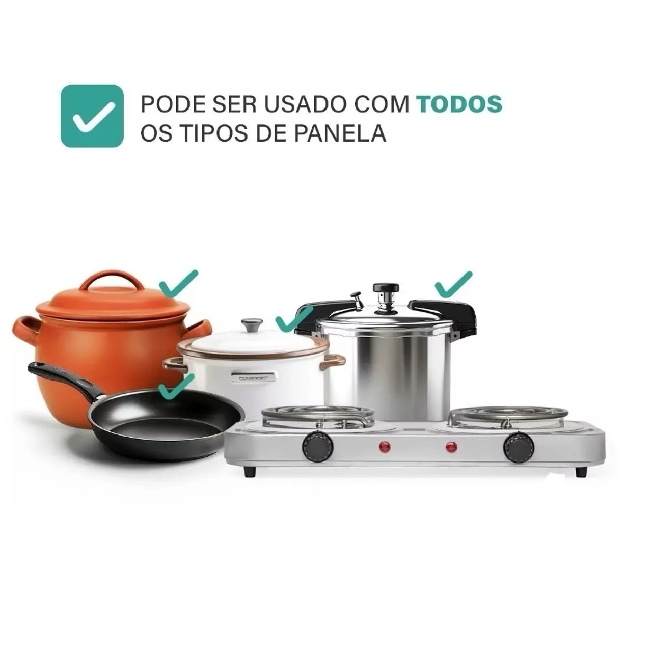 Fogão elétrico 2 bocas 2000w - Foto 2
