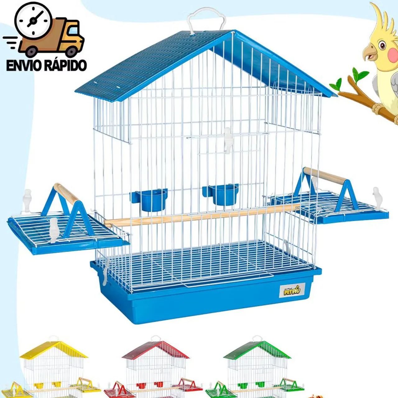 Gaiolas para calopsitas e periquitos64651357102850120