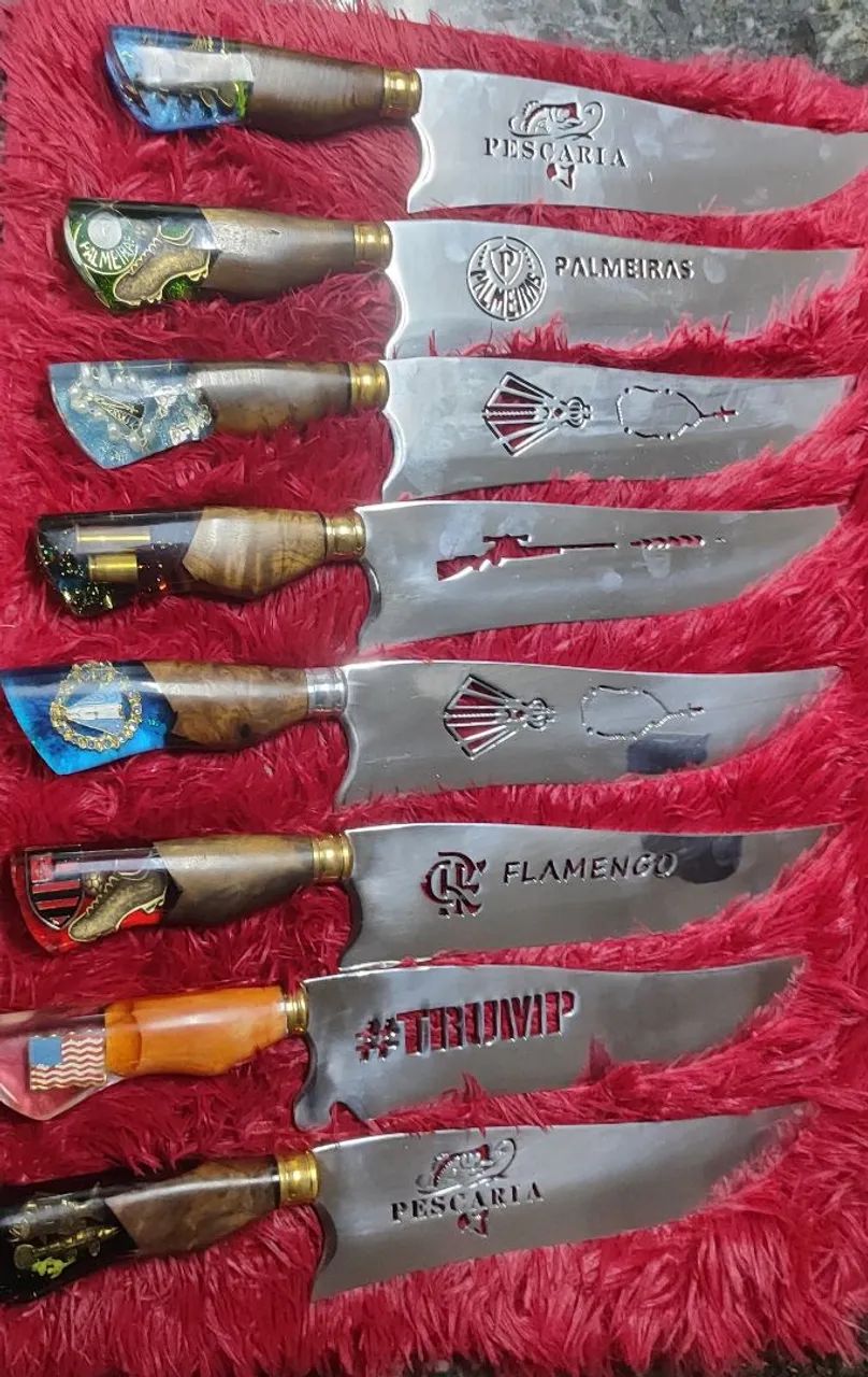 Facas Artesanais com Bainha em Couro - Foto 4