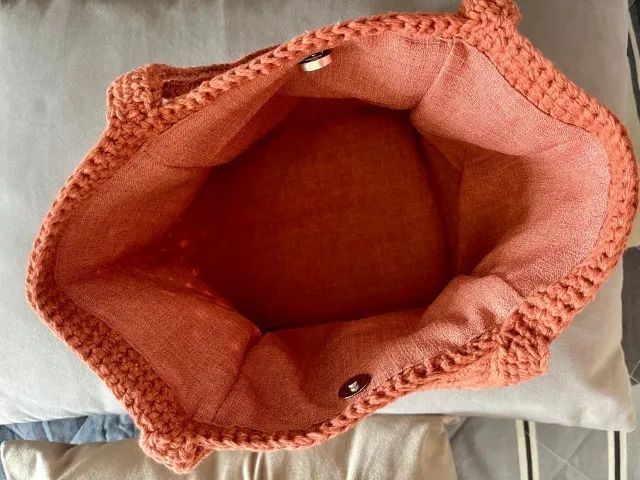 bolsa de crochê colorida nova - Foto 4