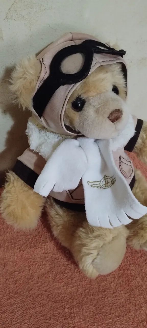 Urso de Pelúcia Colecionável Aviador. - Foto 4