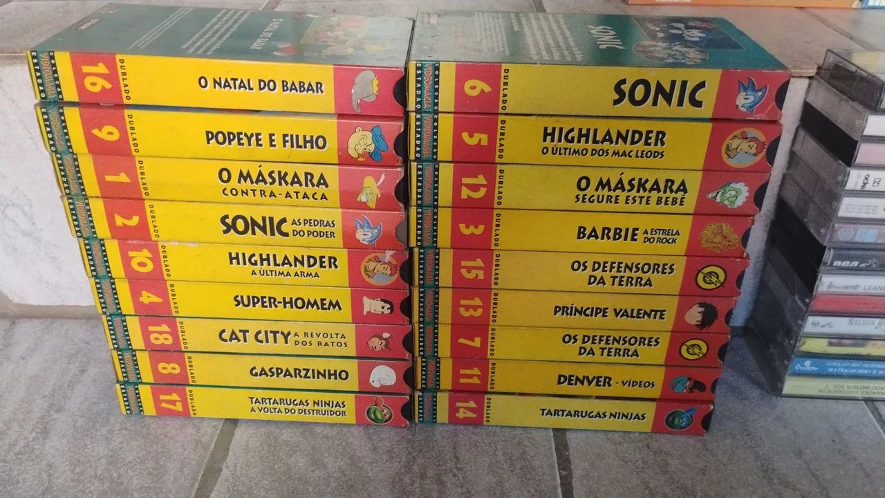 Lote desenhos em fita VHS 