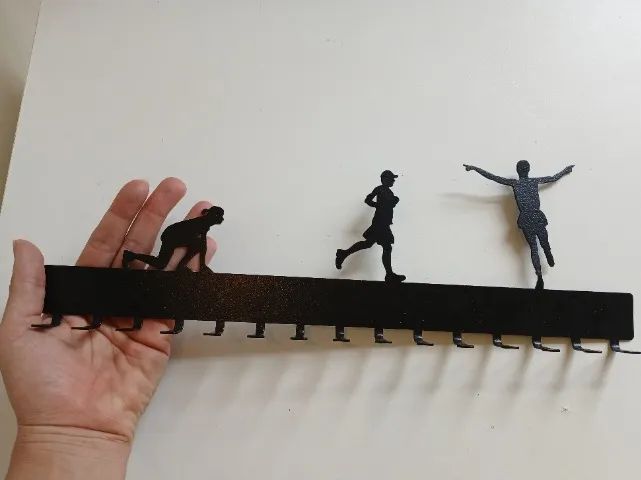 Porta-medalhas de Corrida Unissex 45 medalhas Suporte de Parede Sem furo Runner Run  - Foto 5