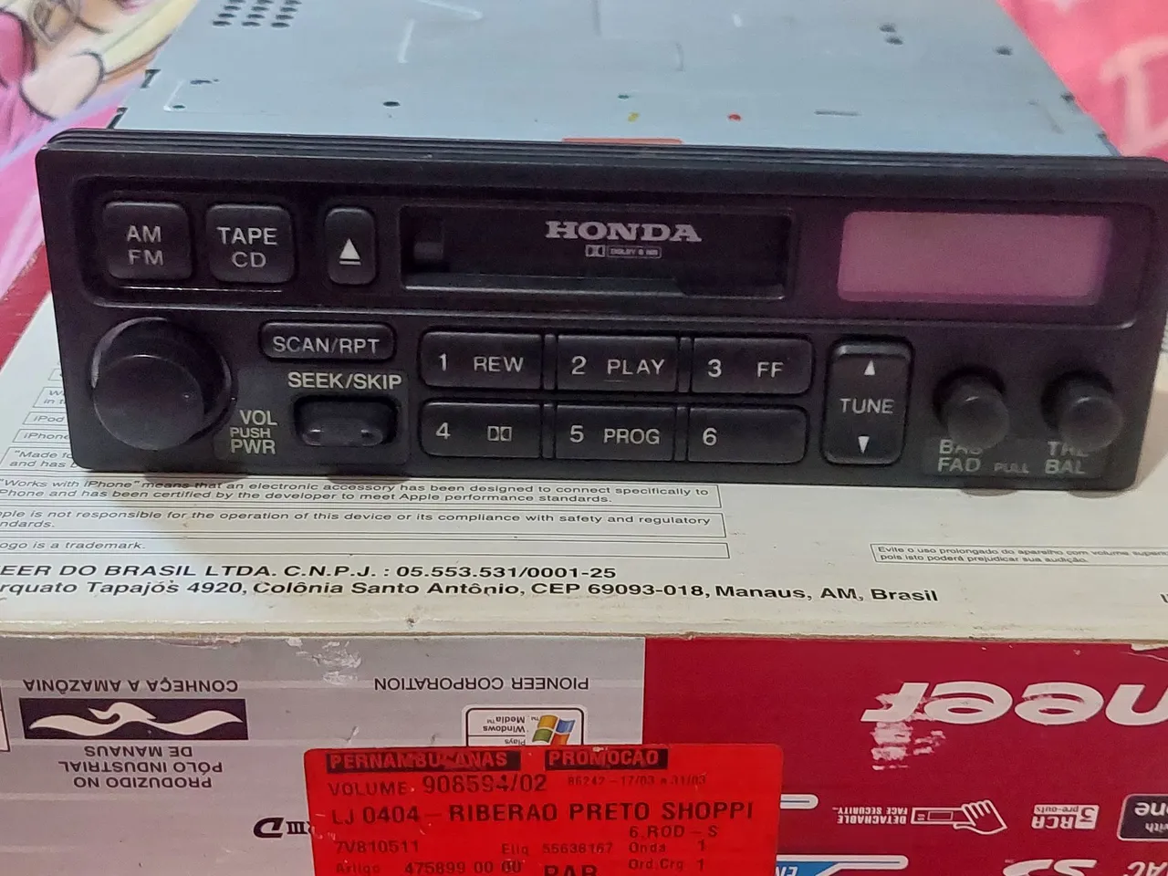 Som Automotivo toca fitas original Honda anos 90