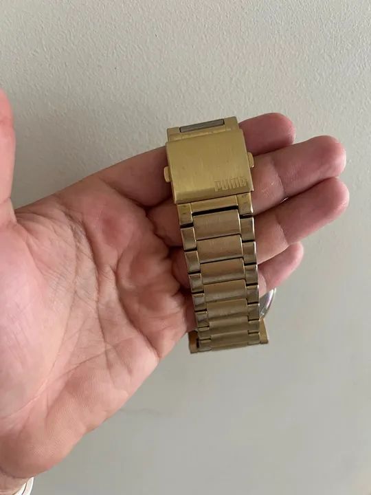 Relógio Puma Masculino Dourado - Foto 3