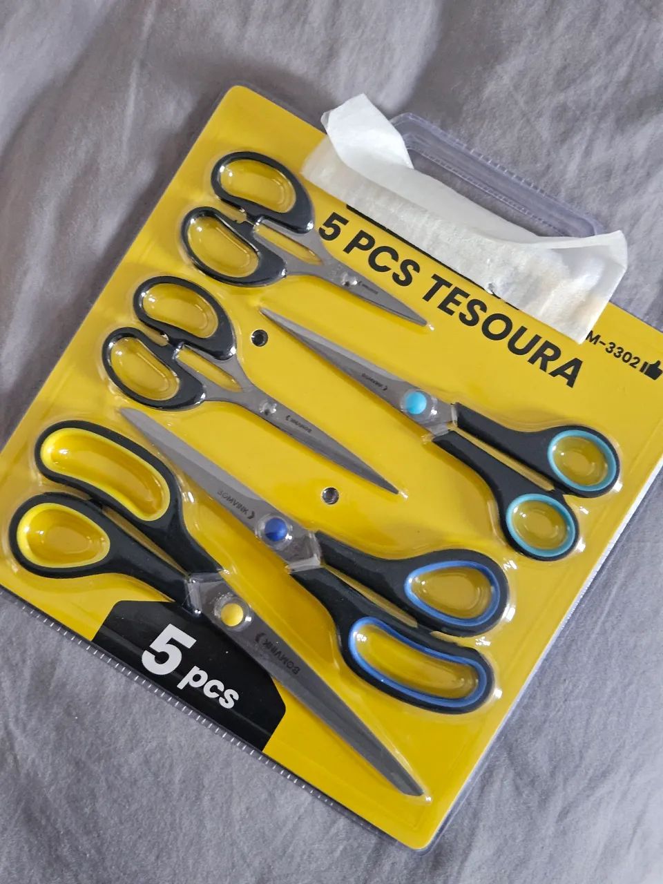 Kit de tesouras com 5 peças 