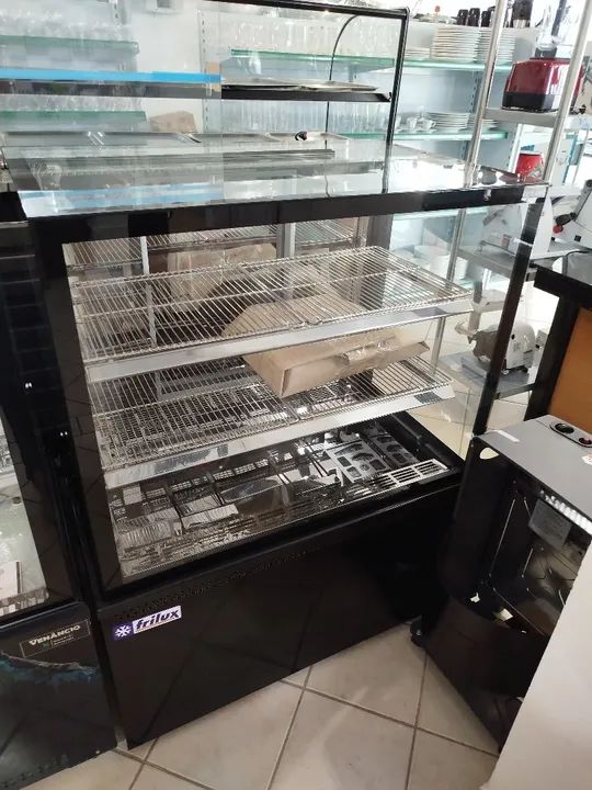 R1 Vitrine para salgados aquecida 1m linha suprema Frilux 