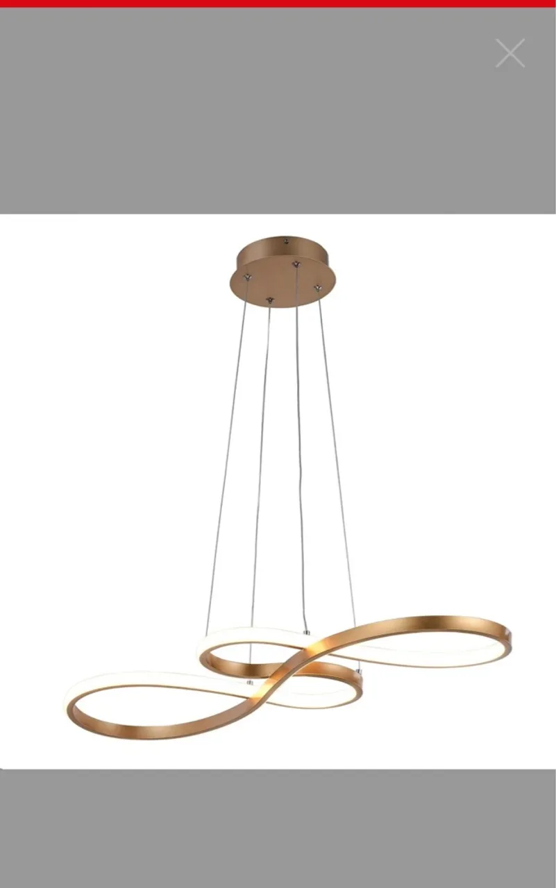 Lustre Pendente Moderno Design Infinito LED