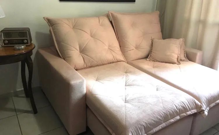 Sofá em linho rosê  - Foto 4