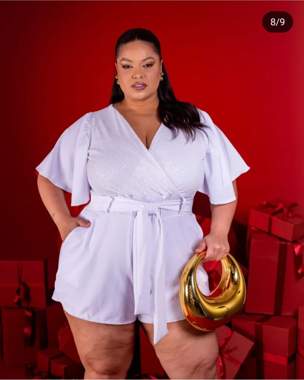 Macacão branco elegante para mulheres