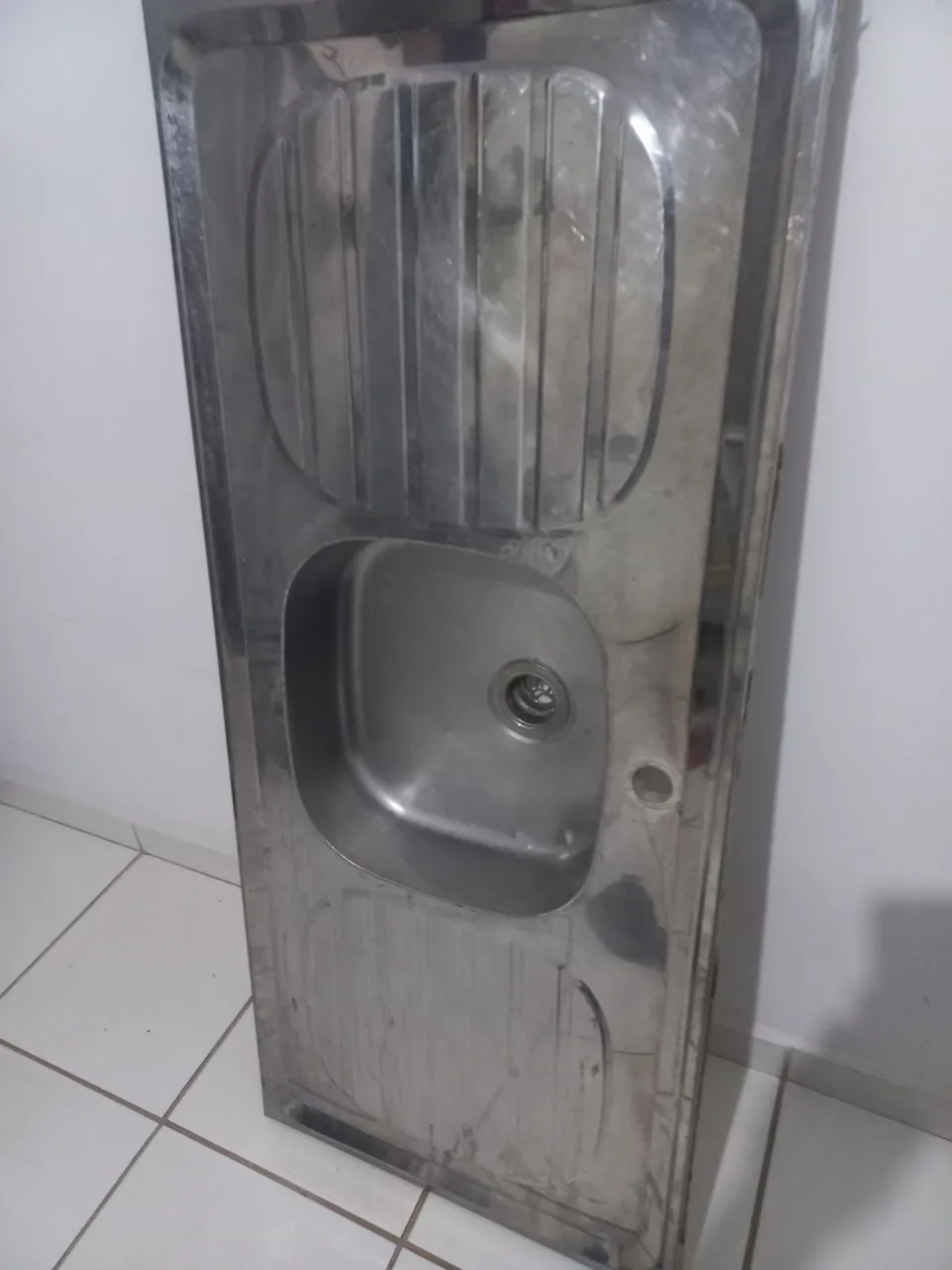 Cuba de pia de aço inox em boas condições