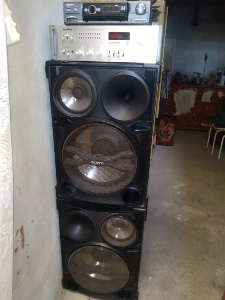 Receiver Gradiente original+caixas Sony+ Rádio com bluetooth