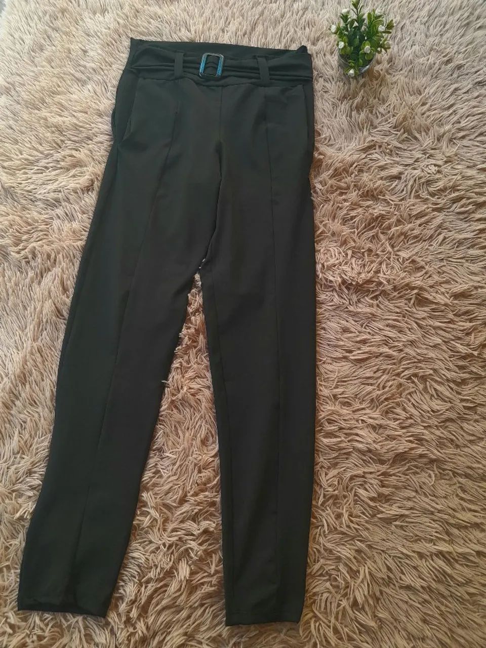 Calça com cinto legging poliamida - Foto 2
