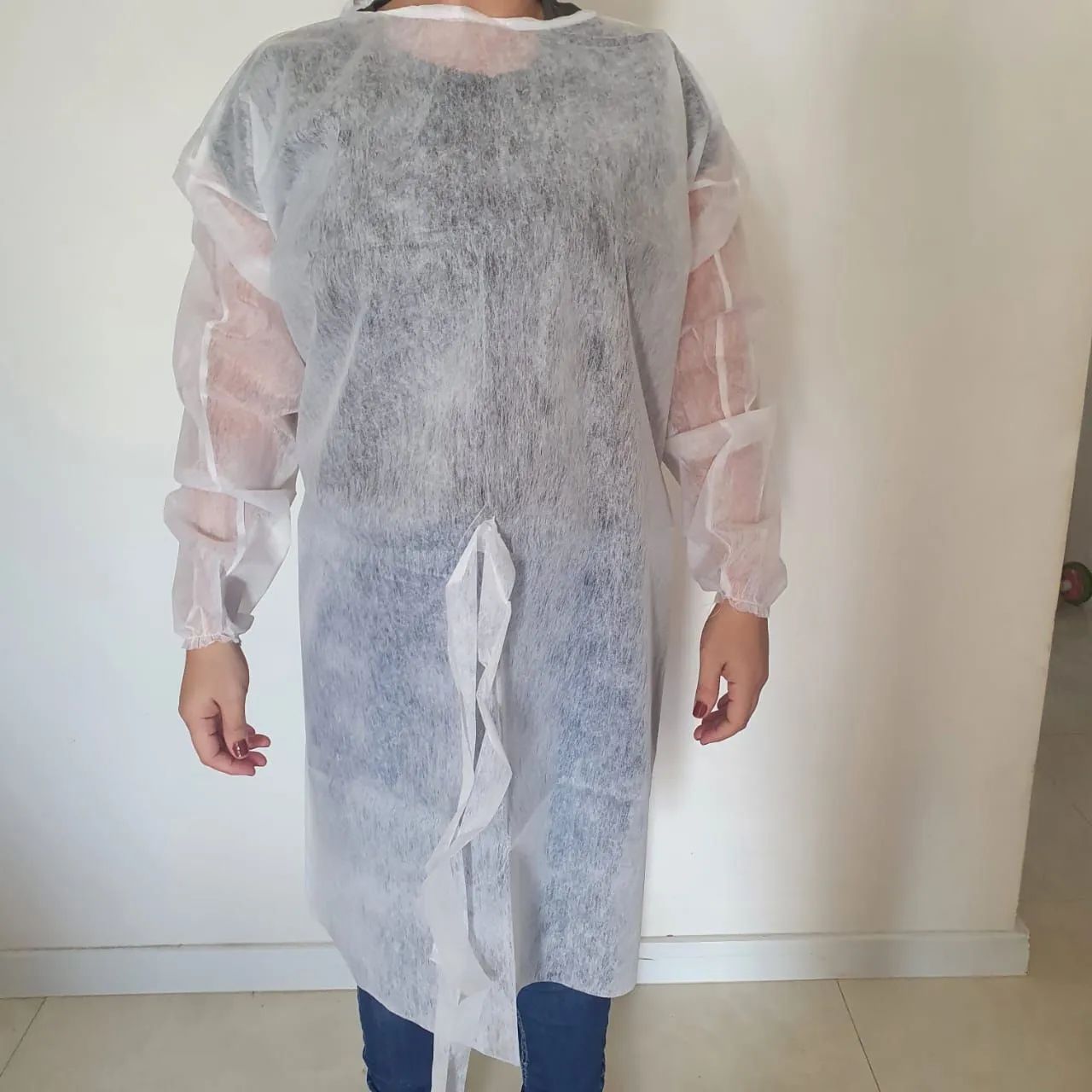 Avental descartável manga longa gramatura 30