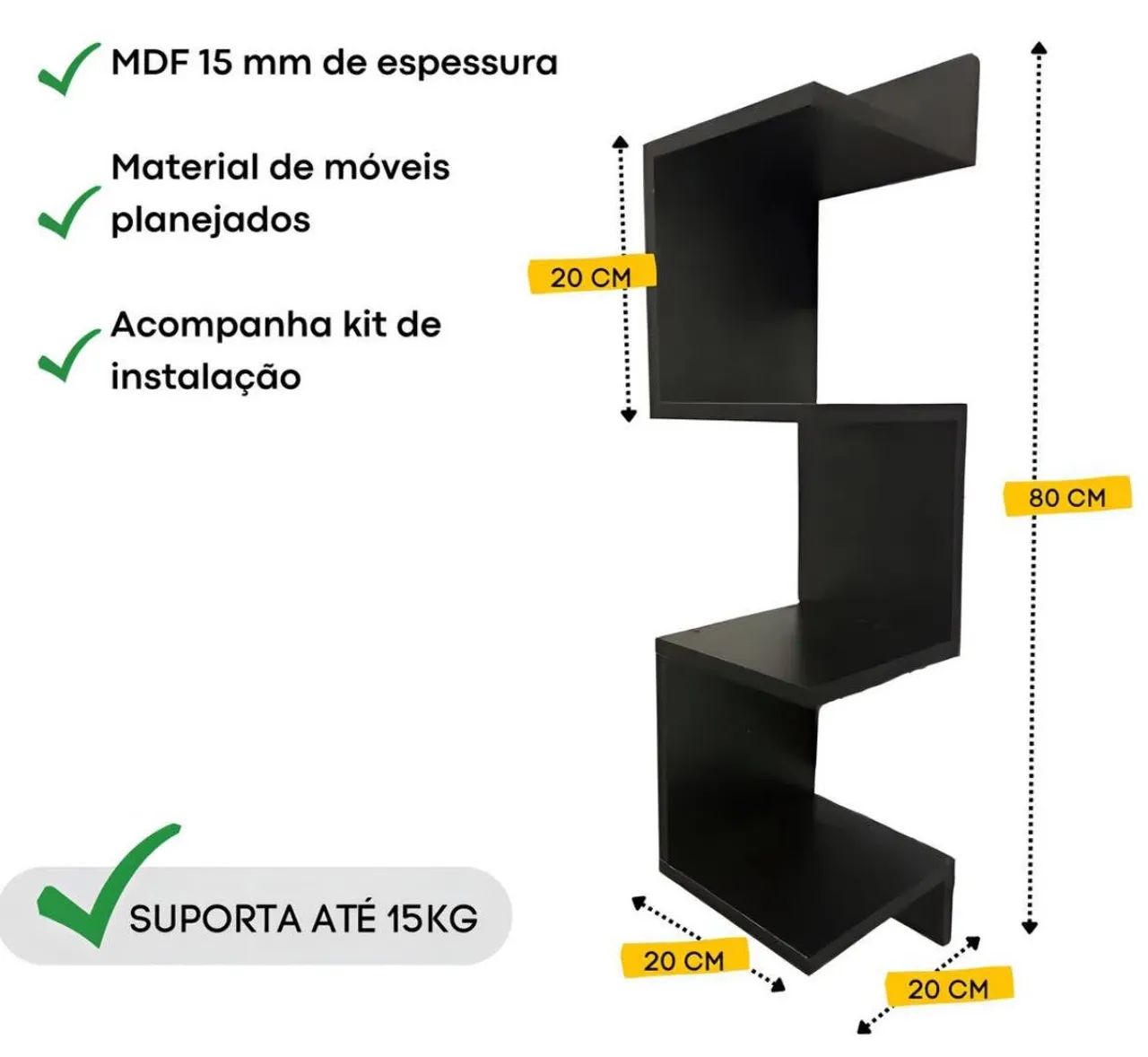 Nicho de canto de parede em MDF 15mm  - Foto 6