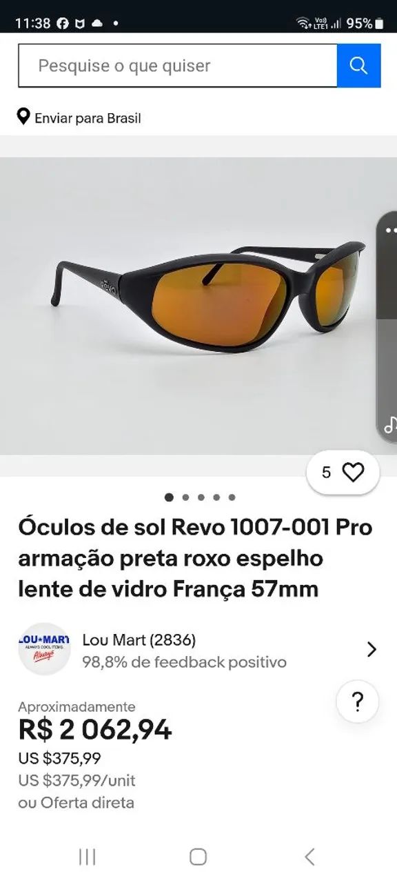 Oculos escuros Revo - Foto 5