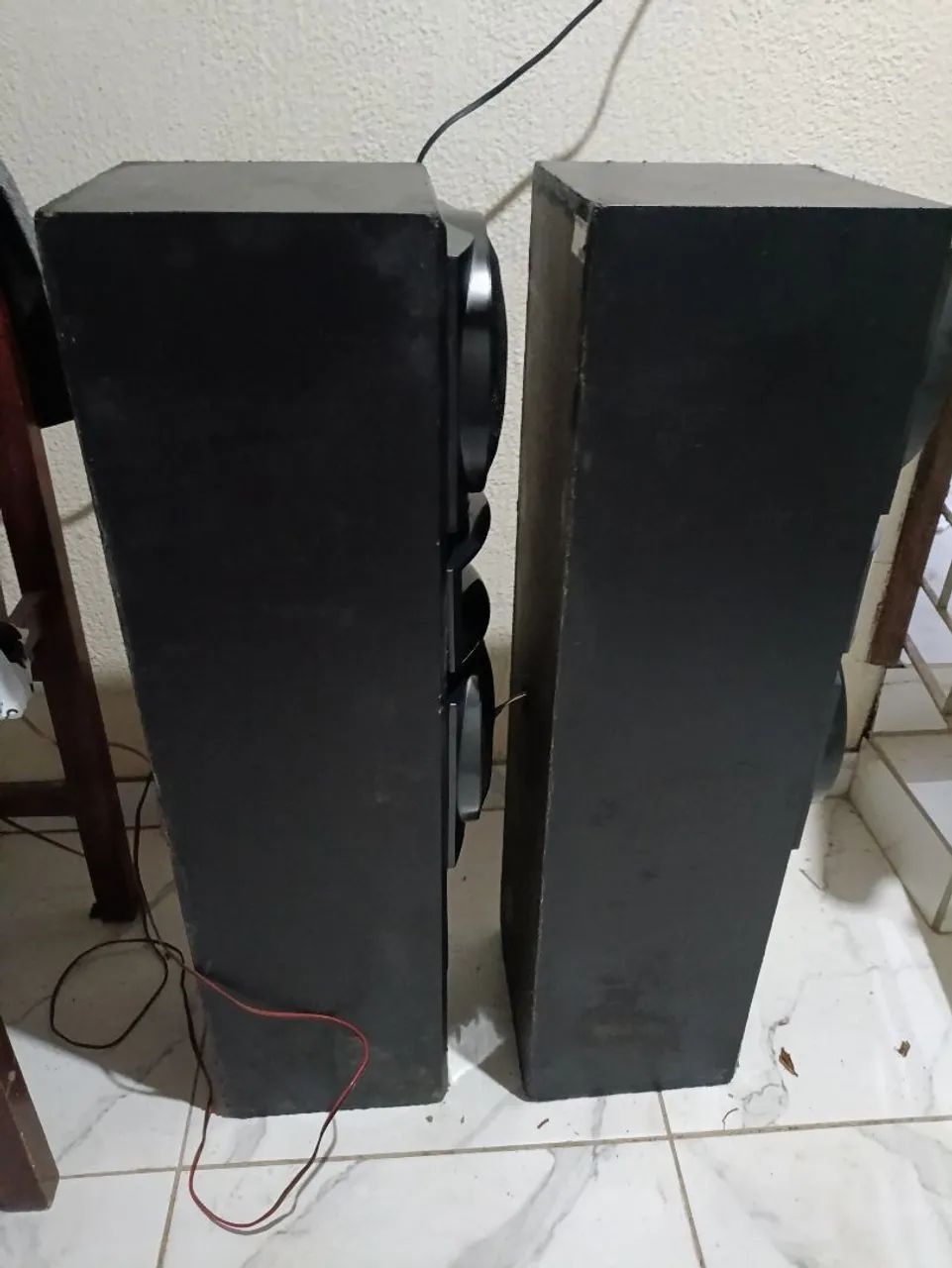 Par de caixas Sony muteki 8 ohms torre conservada - Foto 4