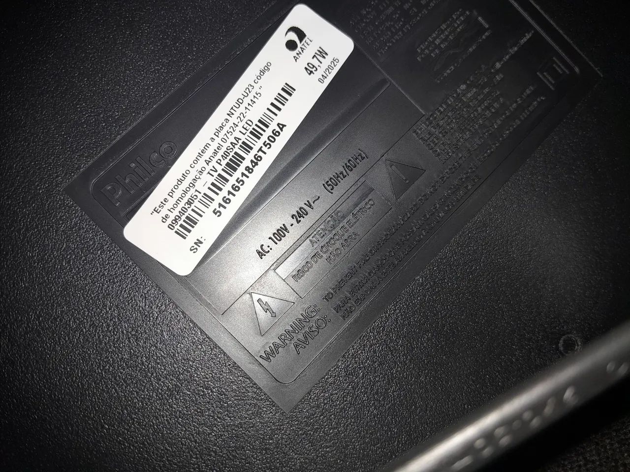 Tv PHILCO 40 polegadas com o display quebrado - Foto 3