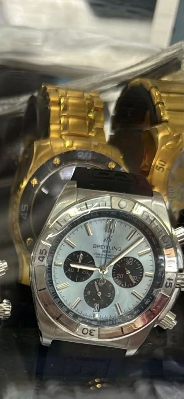 Relógio BREITLING CONOMETER MULTIFUNCIONAL FUNDO AZUL - Foto 4