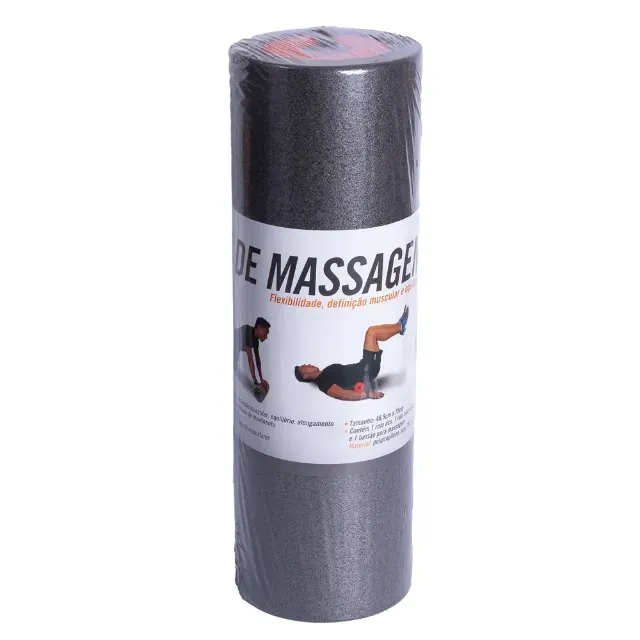 Rolo de Massagem 3 em 1 PVC EVA T115 Laranja e Cinza Acte
