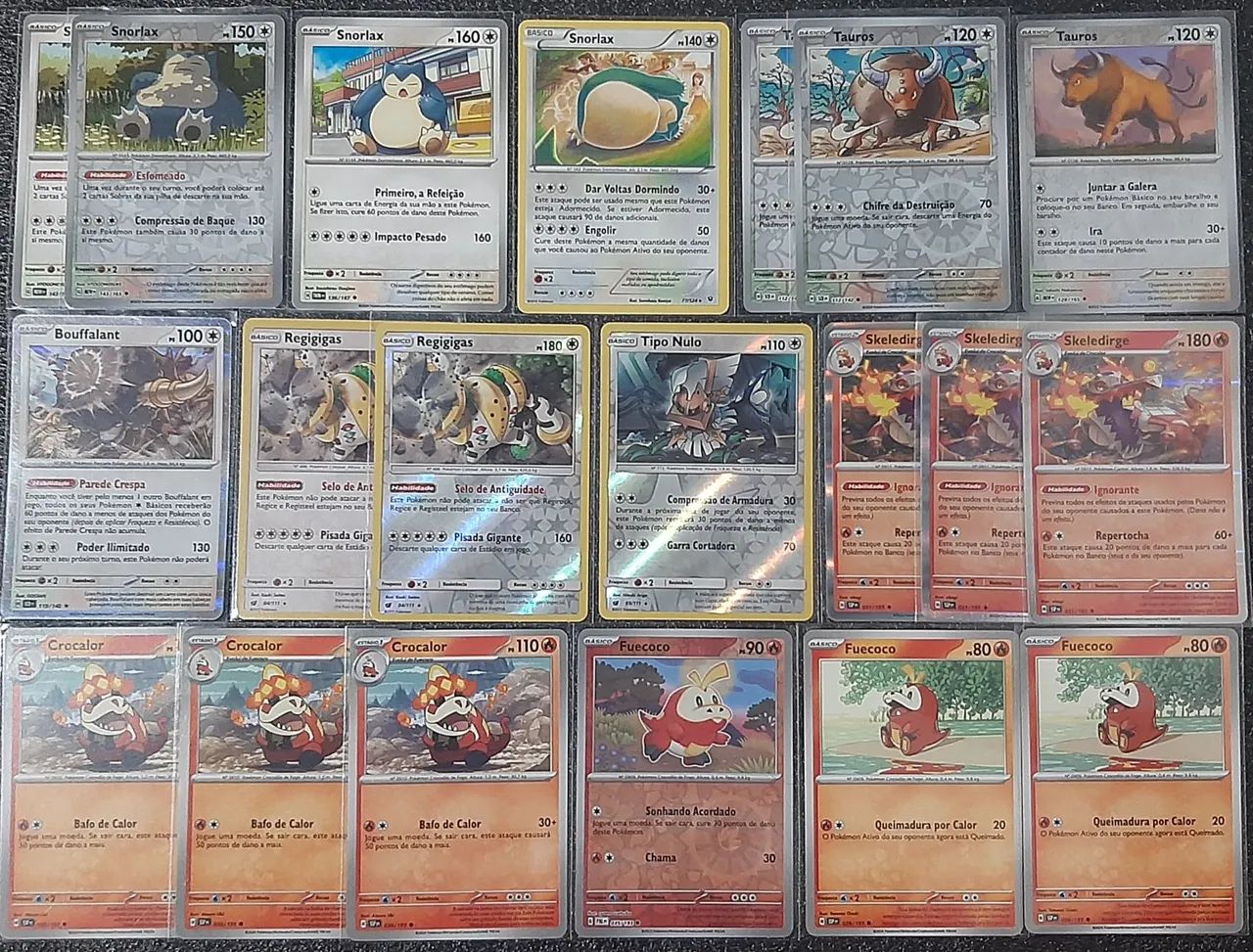 Deck Snorlax cartas originais de pokémon