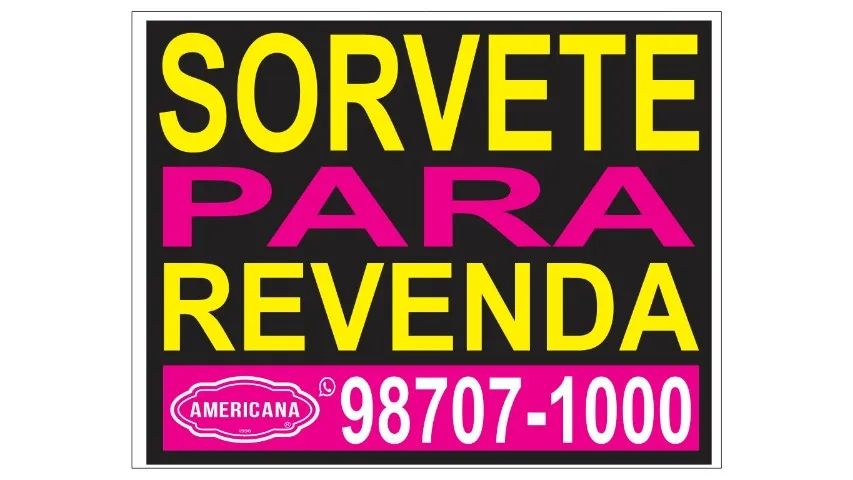 Sorvete pra Revenda da Marca Americana