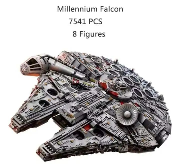 BLOCOS DE MONTAR MILLENIUM FALCON STAR WARS 7541 PEÇAS + 8 FIGURES  MOD. 75192  - Foto 5