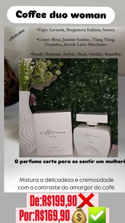 Perfume Coffee Woman Duo 100ml - Novo - Foto 2