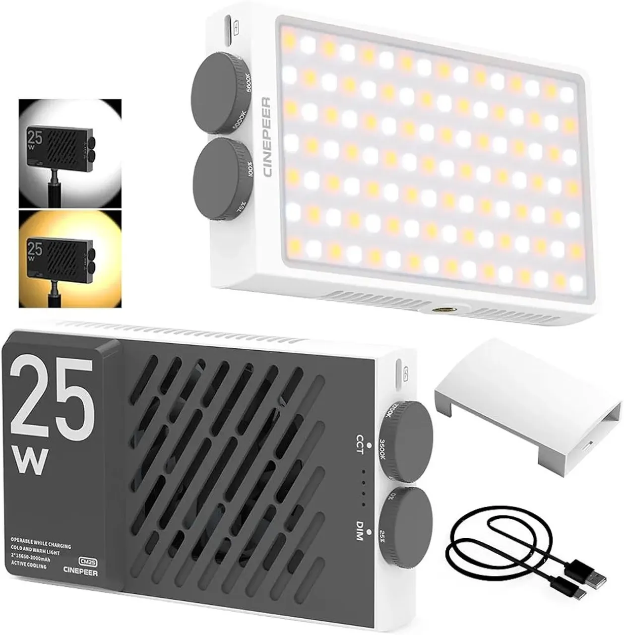 Iluminação LED luz de vídeo vídeo light luminária para Filmagem e foto 25W Cinepeer - Novo