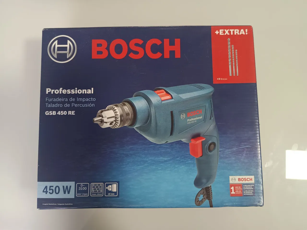 Furadeira de Impacto Bosch GSB 450 RE - 450W