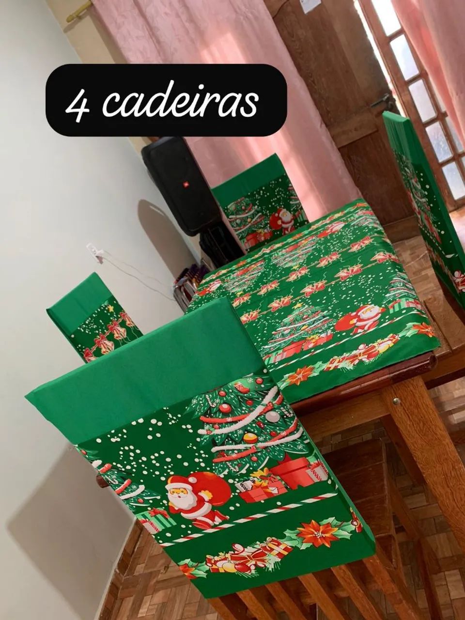 Toalha de mesa e capas de cadeira pra 6  e 4 lugares! - Foto 5