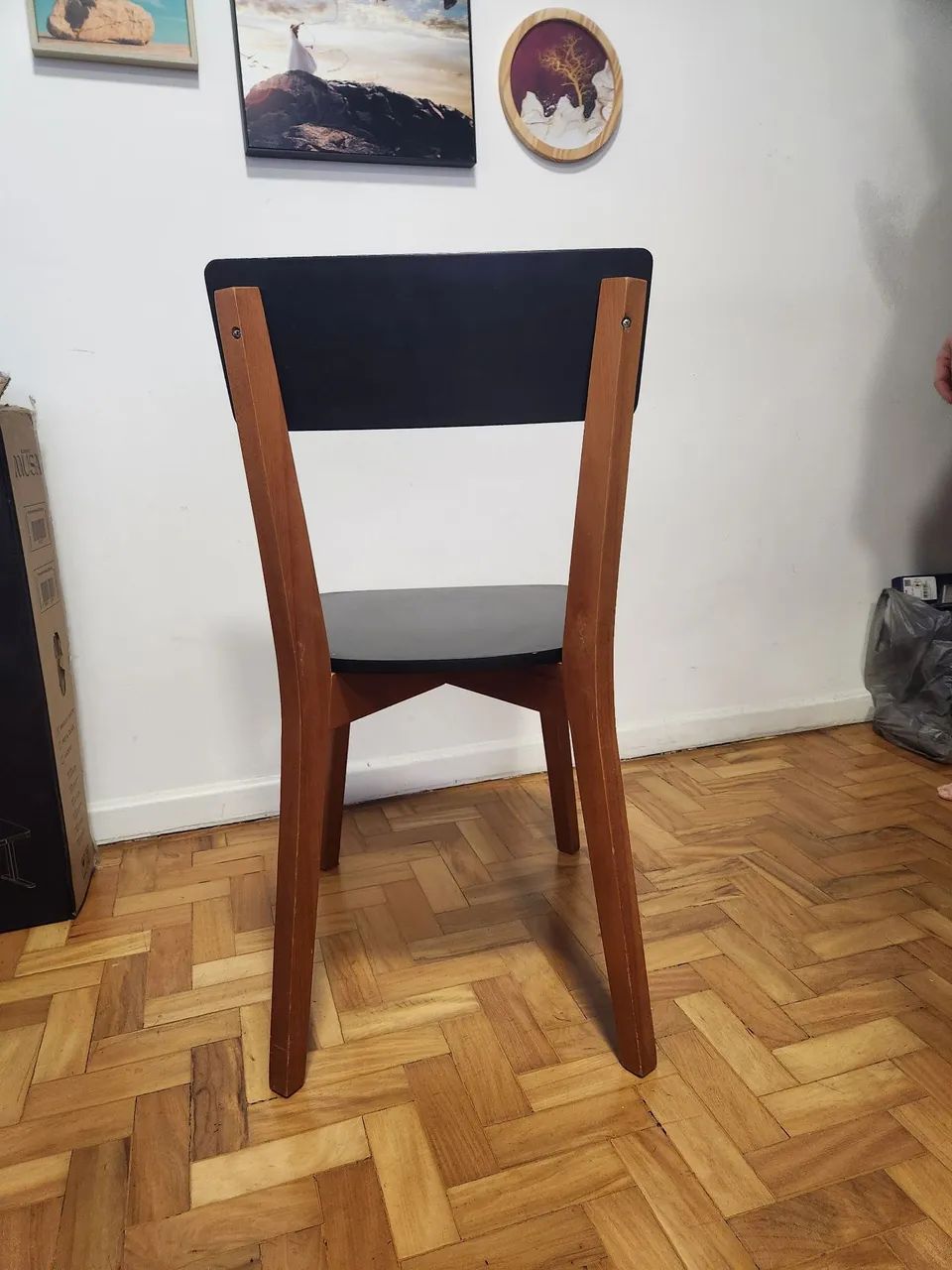 Conjunto de 2 Cadeiras Tóquio Tokyo Mobly Preto e Castanho - Foto 3