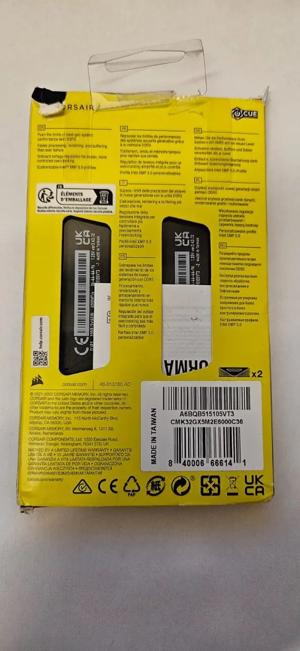 Corsair Vengeance DDR5 32GB 6000MHz CL36 - OpenBox64302740337538121