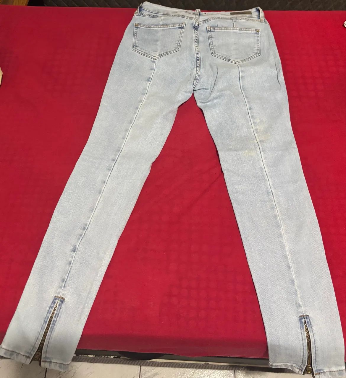 Calça jeans clara feminina tamanho 38