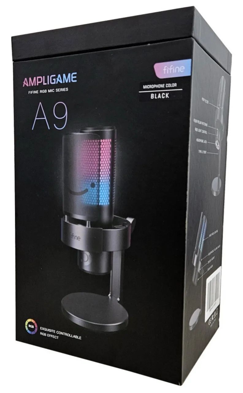 Microfone Fifine A9 RGB Gamer - Novo e Original