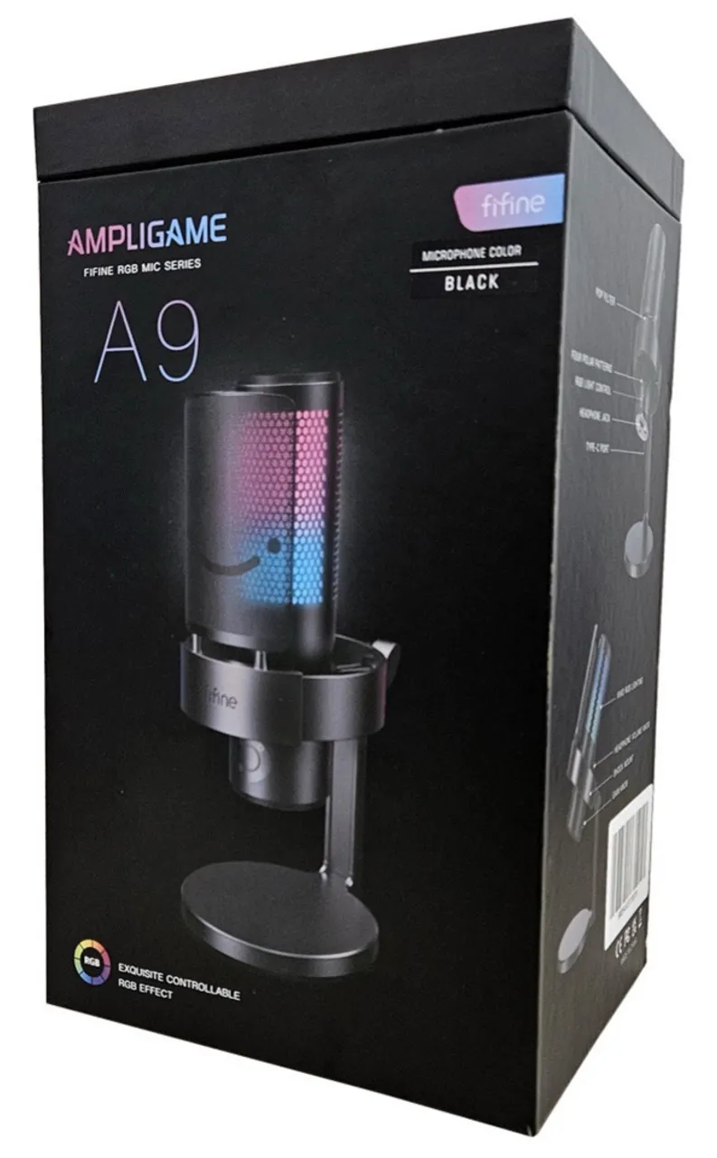 Microfone Fifine A9 RGB Gamer - Novo e Original