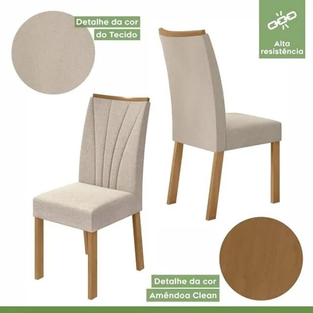 Conjunto Com 6 Cadeiras Sala De Jantar - Foto 3