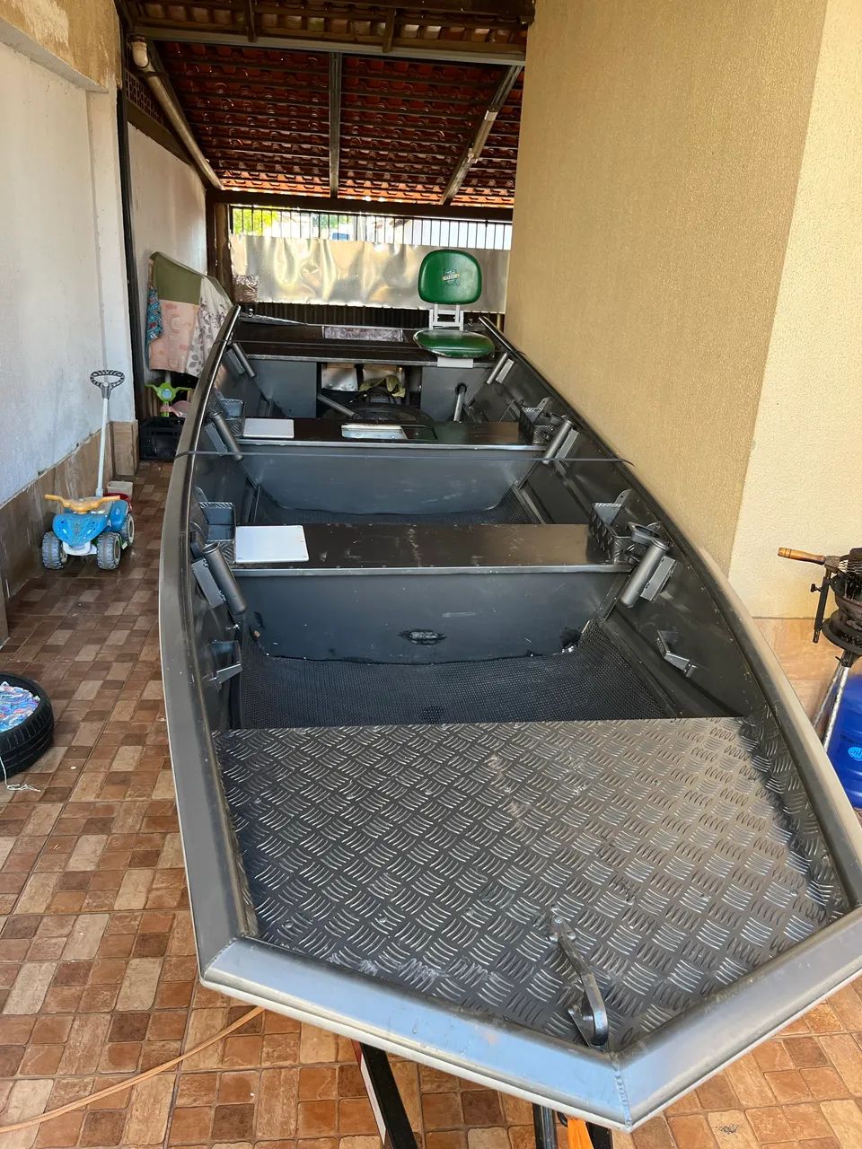 Canoa berço e motor rabeta 7hp - Foto 11