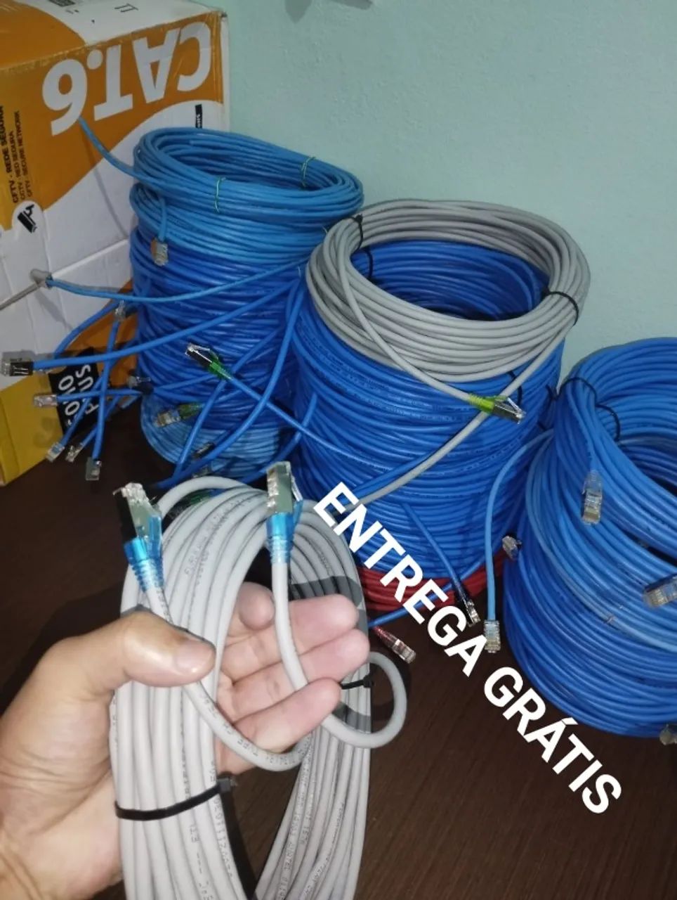 Cabo de Internet com Conector Blindado Alta Velocidade - Metragem Sob Medida
