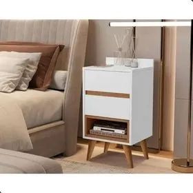 Mesa de cabeceira com praleleira Nicho 2 Gavetas - (Oferta)!! - Foto 3