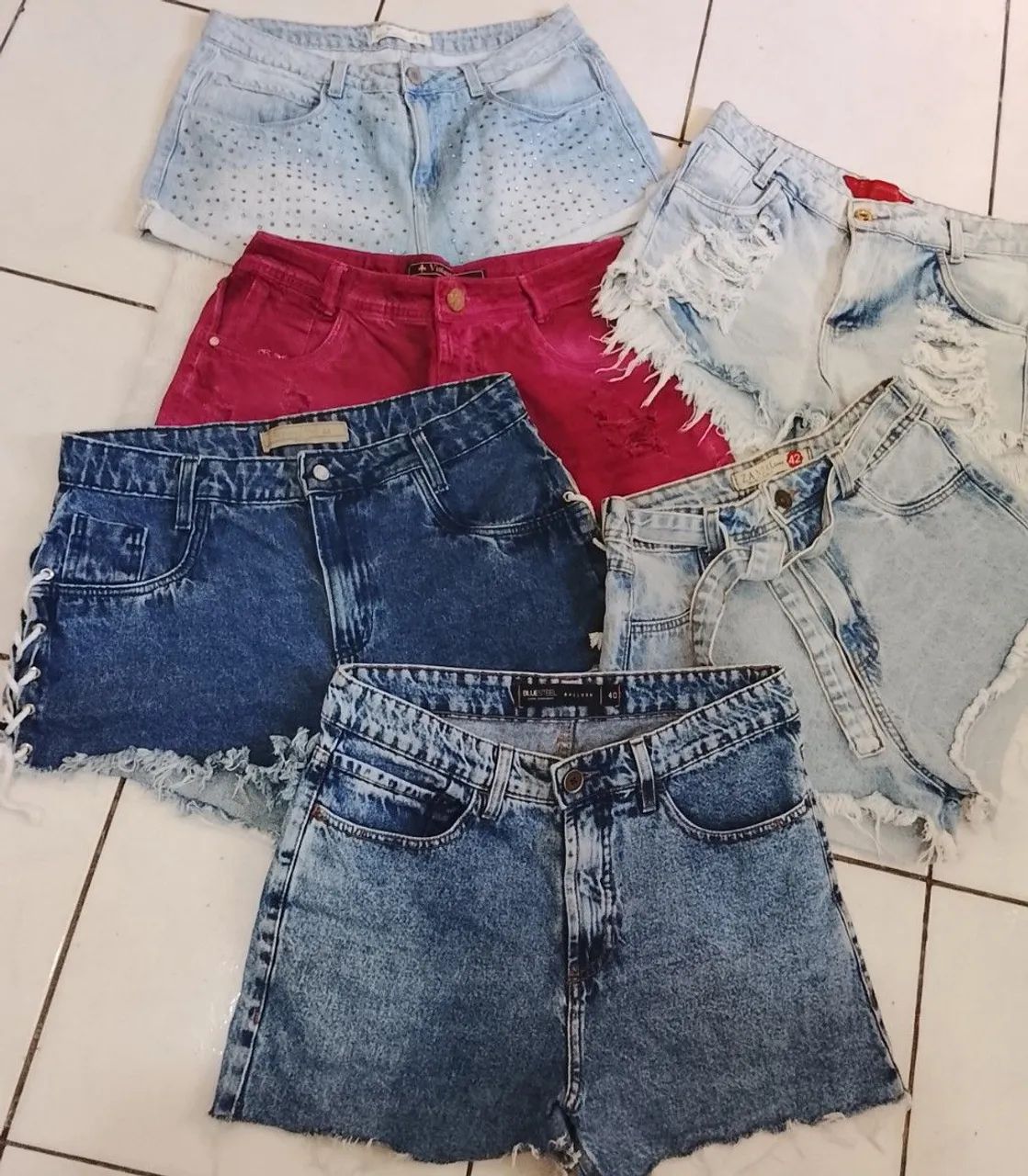 SHORTS JEANS KIT KIT 