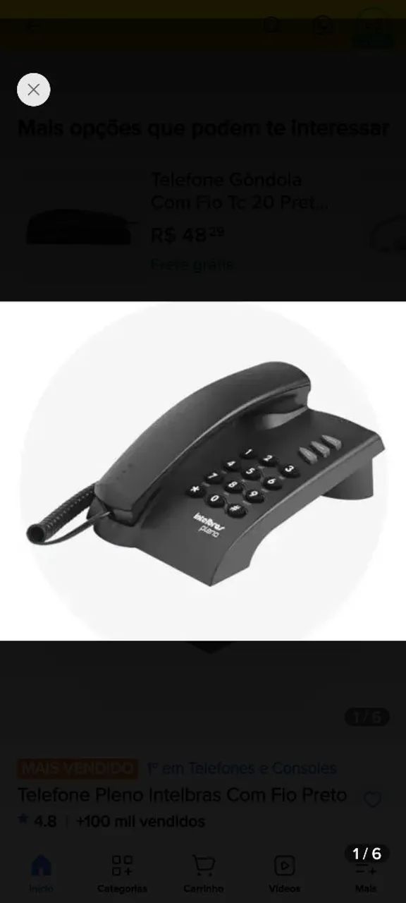 Telefone Intelbras Pleno com fio ? usado - Foto 3