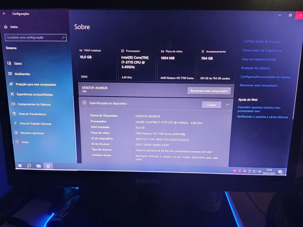 Pc "gamer" todo bom!