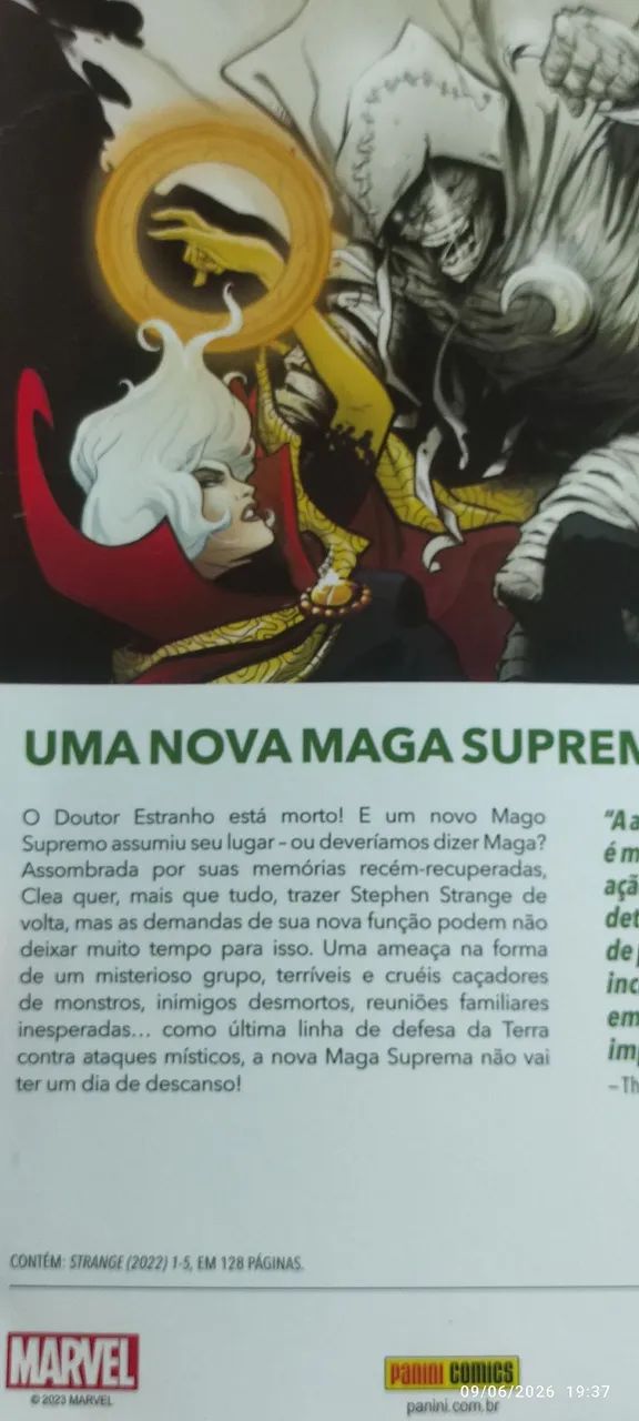 Doutor Estranho Eu pertenço a morte HQ da Marvel  - Foto 2