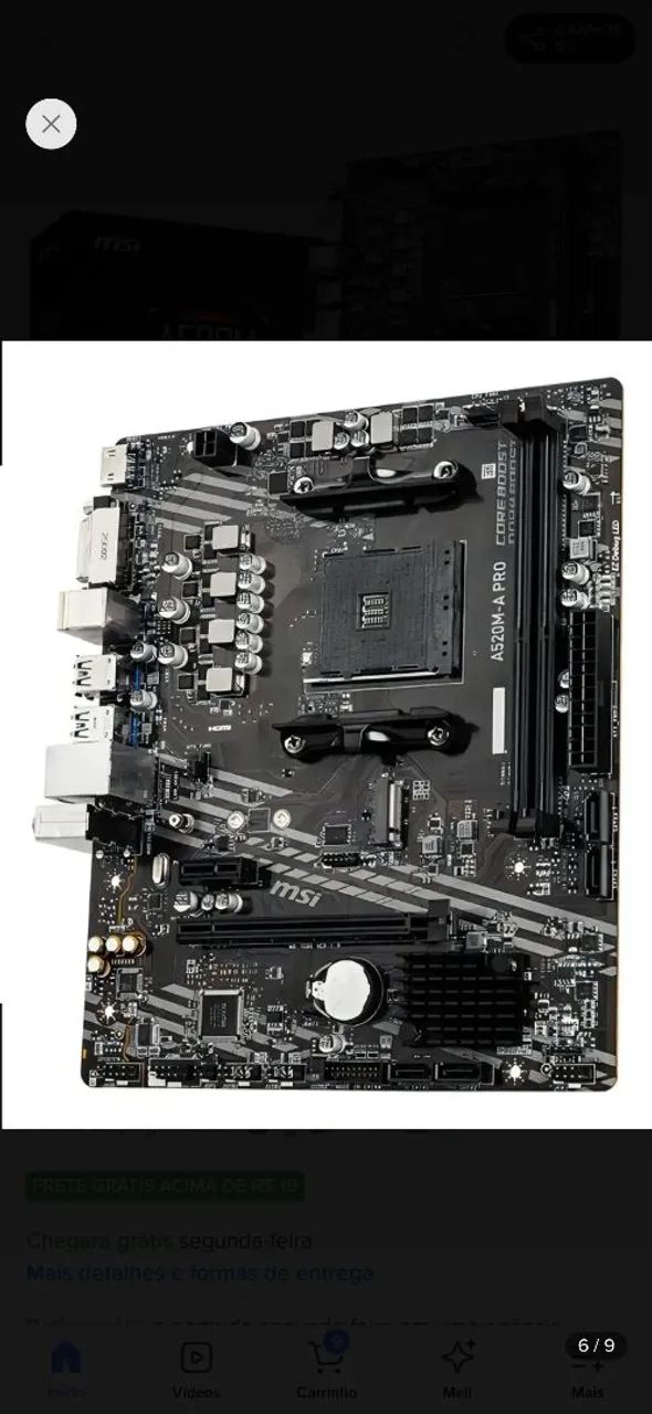 Placa-Mãe MSI A520M-A PRO, AMD AM4, mATX, DDR4 - Foto 5