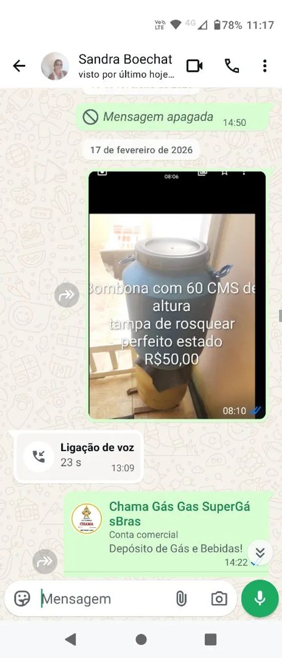 Bombona com tampa de rosquear 