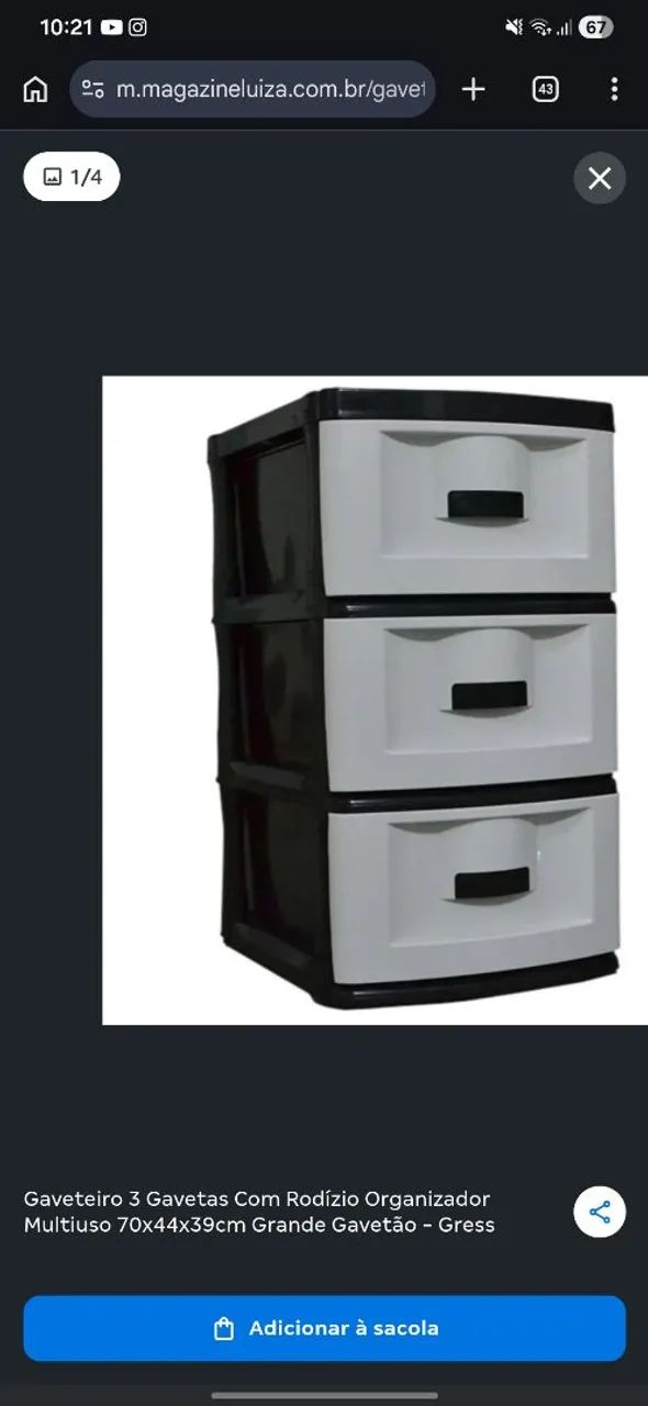 gaveteiro preto