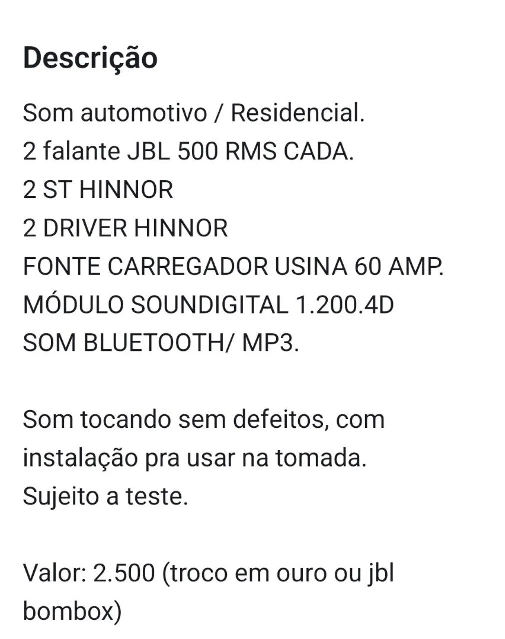 Som Residencial / Automotivo 