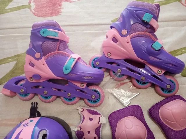 Patins roller inline 34-37 ate 60kg - Foto 4