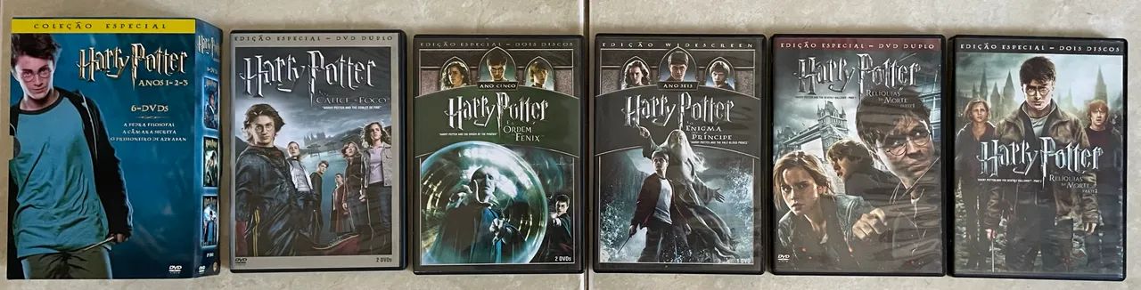 ? Coleção Harry Potter em DVD ? Anos 1 a 7 | Boxes Originais em Excelente Estado